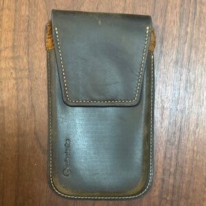 NEW CRAZY HORSE REAL LEATHER UNIVERSAL CELL Phone Holster Clip Case Gentlestache